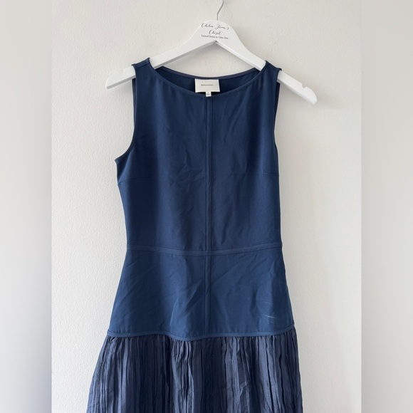 REFORMATION Cyra Navy Drop Waist Maxi Dress - Picture 3 of 7